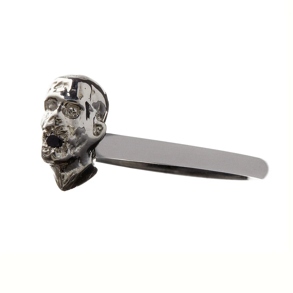 Zombie Head Ring with Black Diamond — RADIN NYC